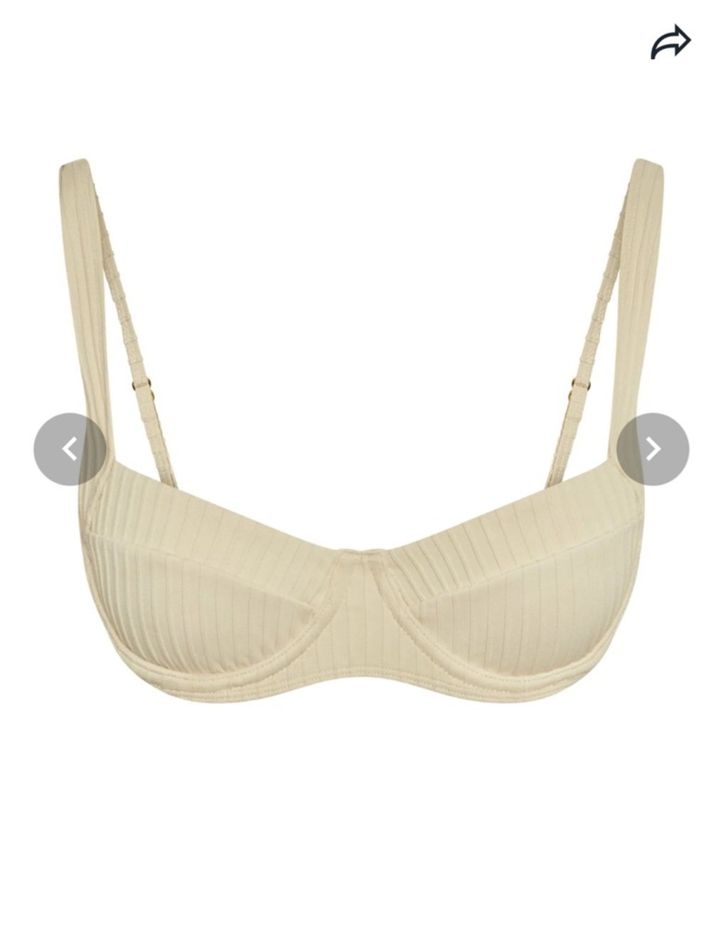 Monday Swimwear Sorrento Top - Vanilla Matte Rib Top